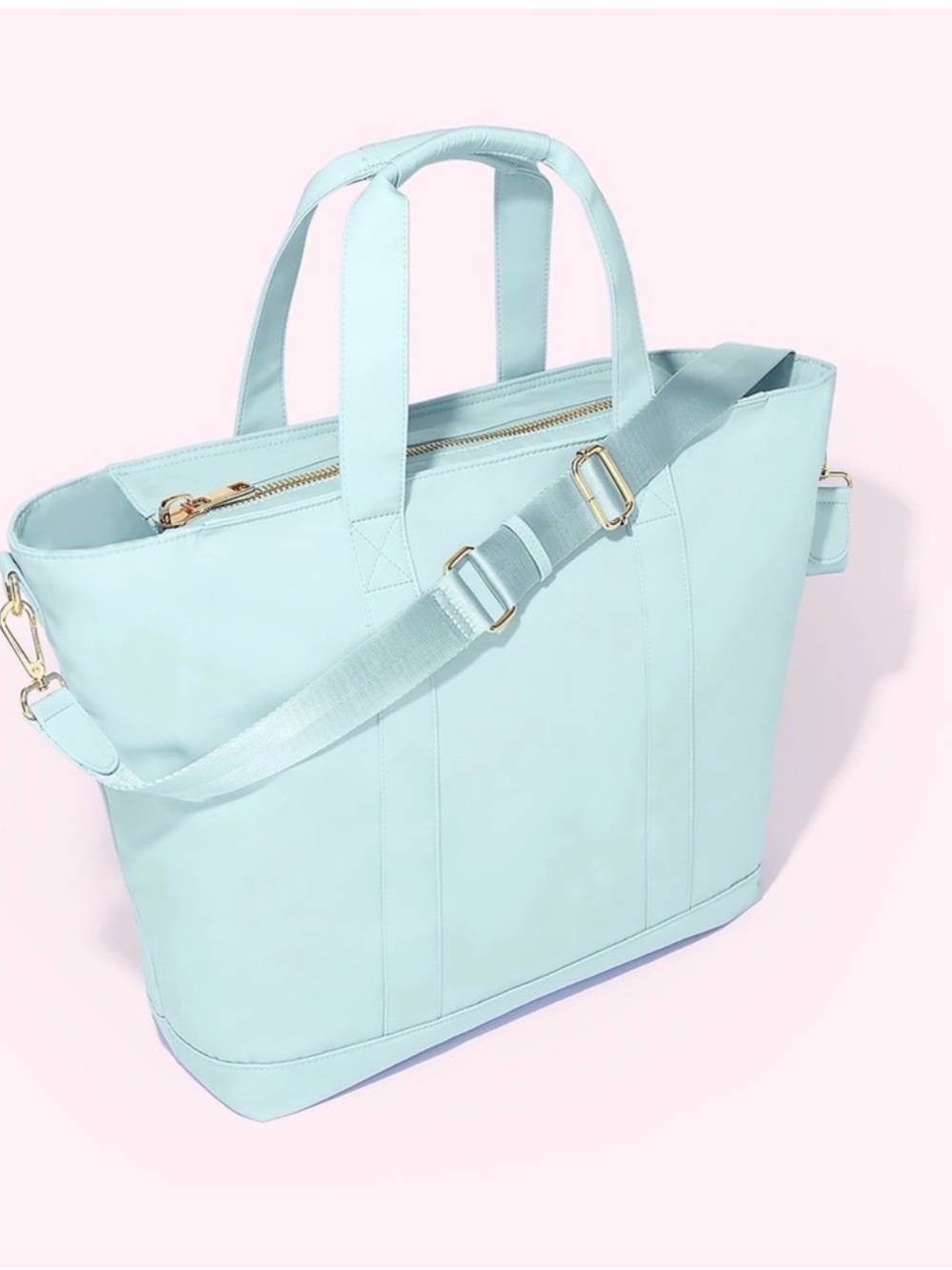 NWT Stoney Clover Lane Sky Blue Classic Nylon Tote Bag